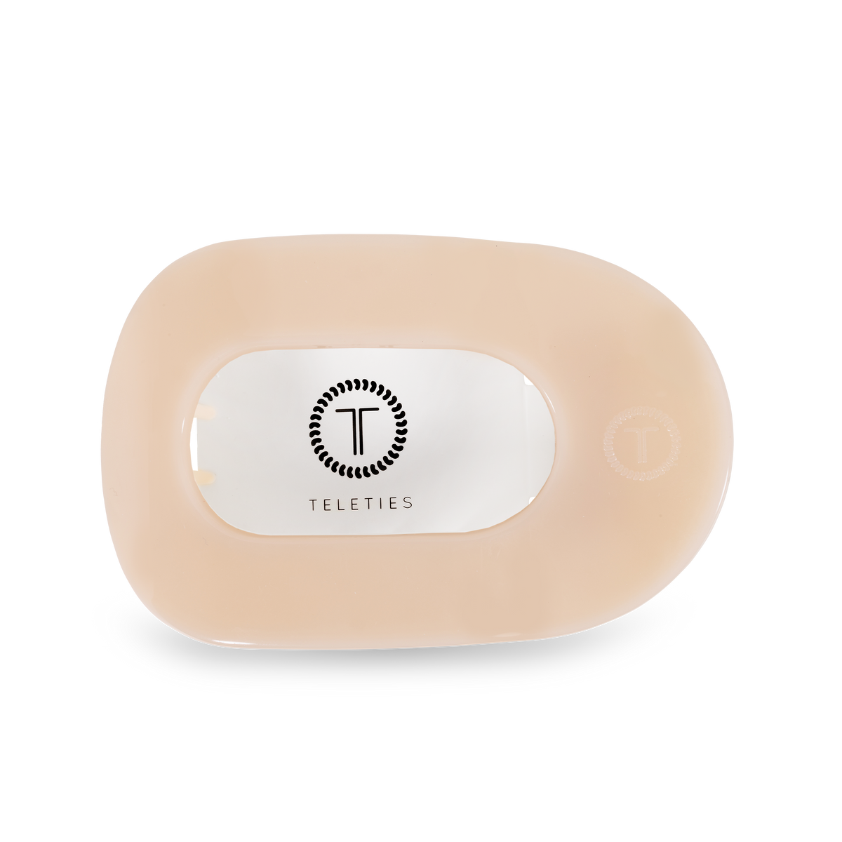 Flat Round Hair Clip | Large | Almond Beige