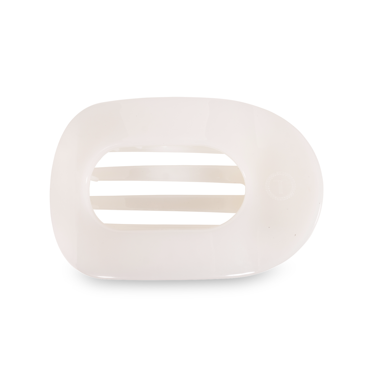 Flat Round Hair Clip | Large | Coconut White