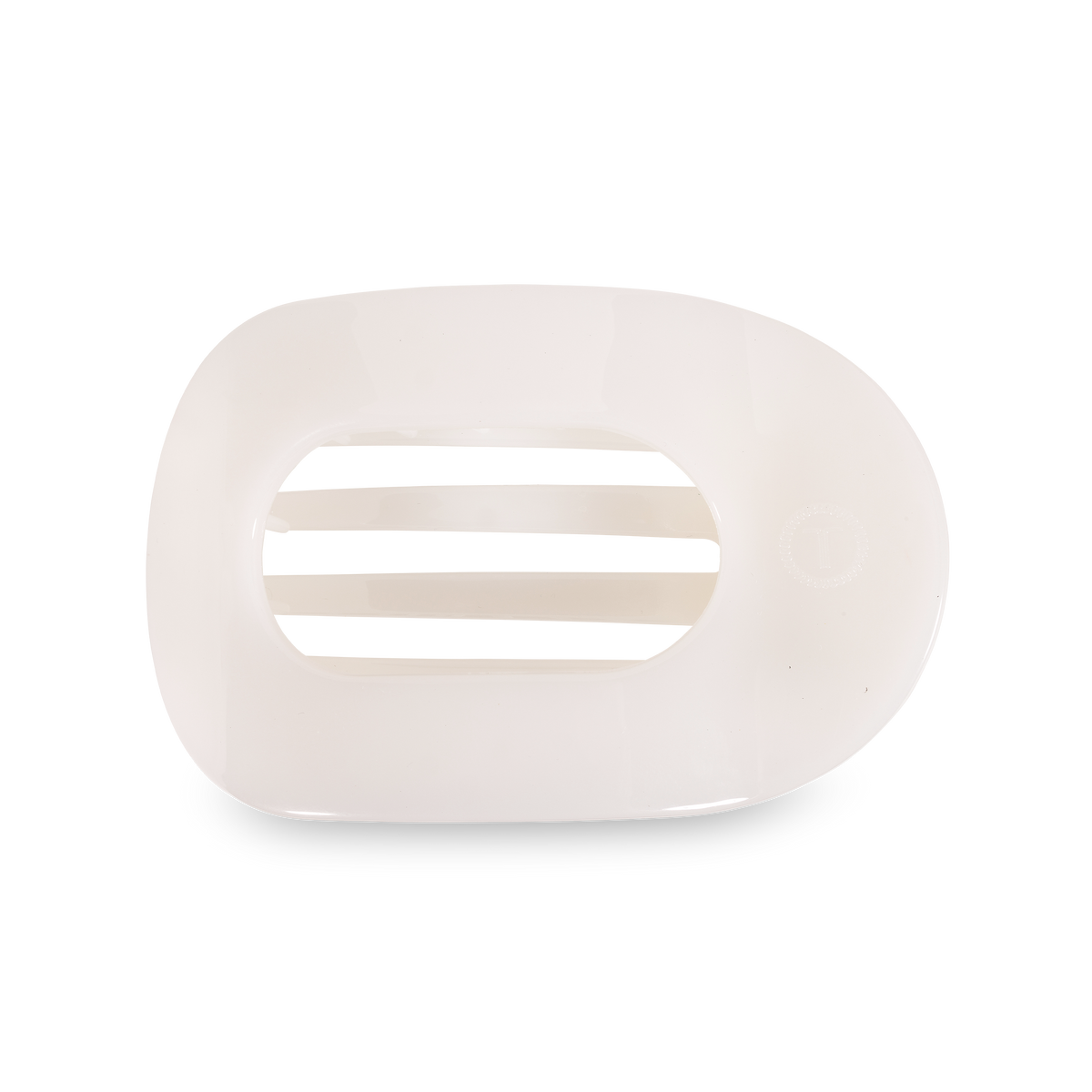 Flat Round Hair Clip | Large | Coconut White