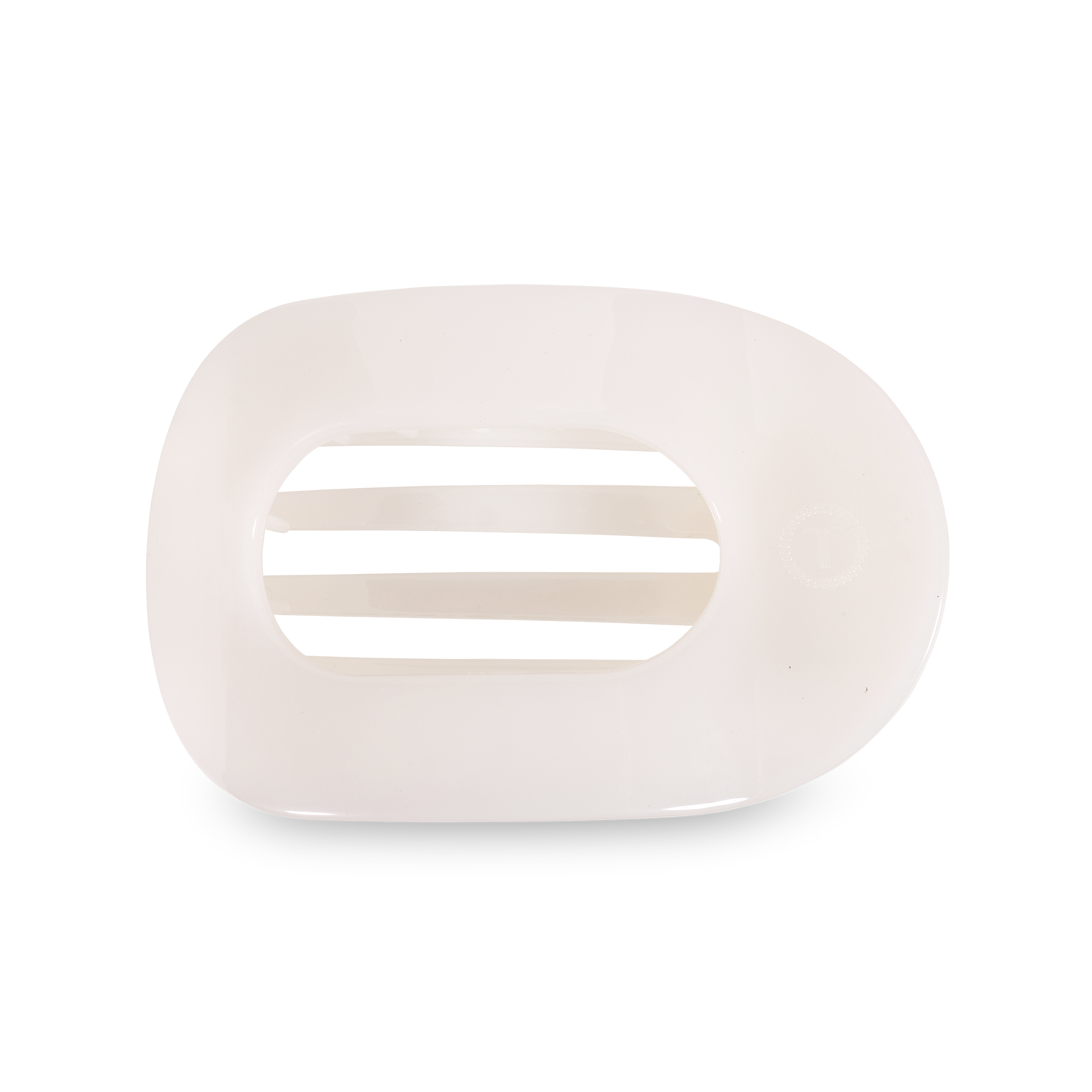 Flat Round Hair Clip | Large | Coconut White