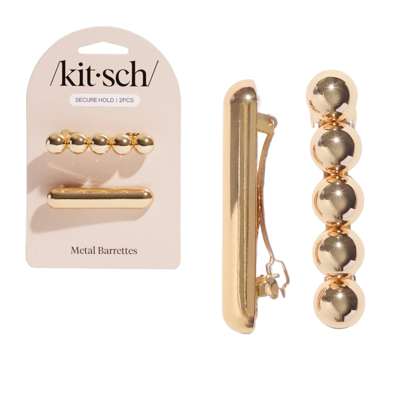 Gold Metal Barrettes