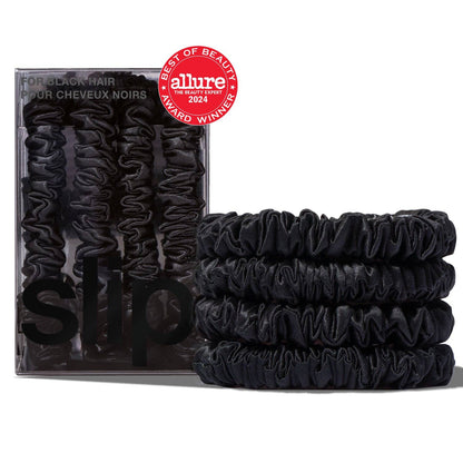 Back to Basics Black Skinny Scrunchies