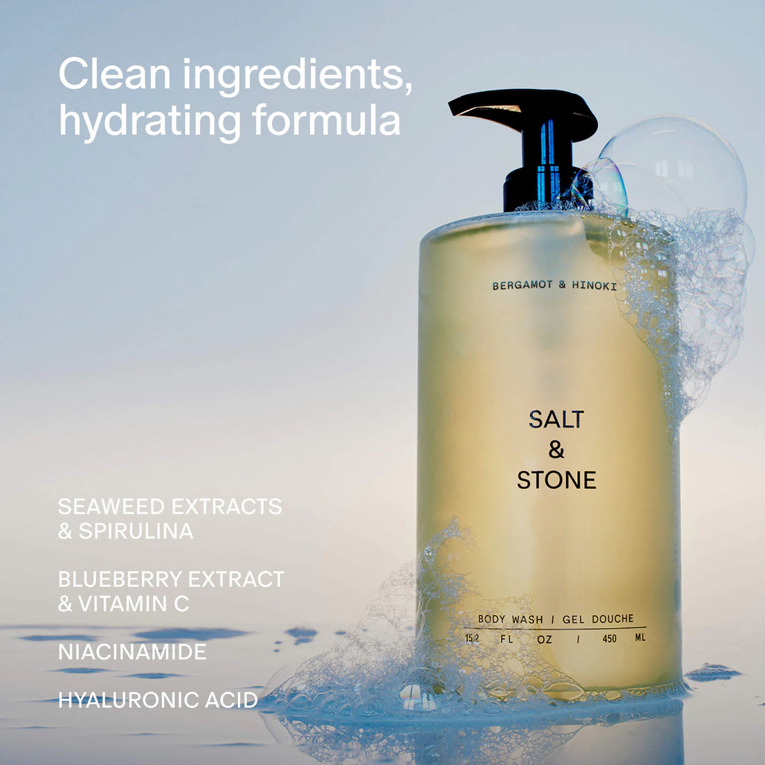 Bergamot &amp; Hinoki Refillable Body Wash with Niacinamide + Probiotic