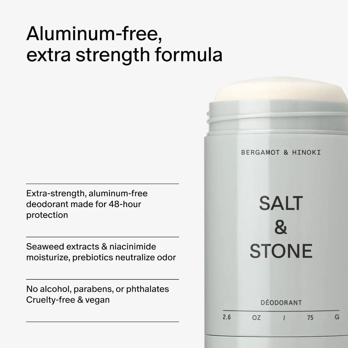 Bergamot &amp; Hinoki Extra-Strength Aluminum-Free Deodorant