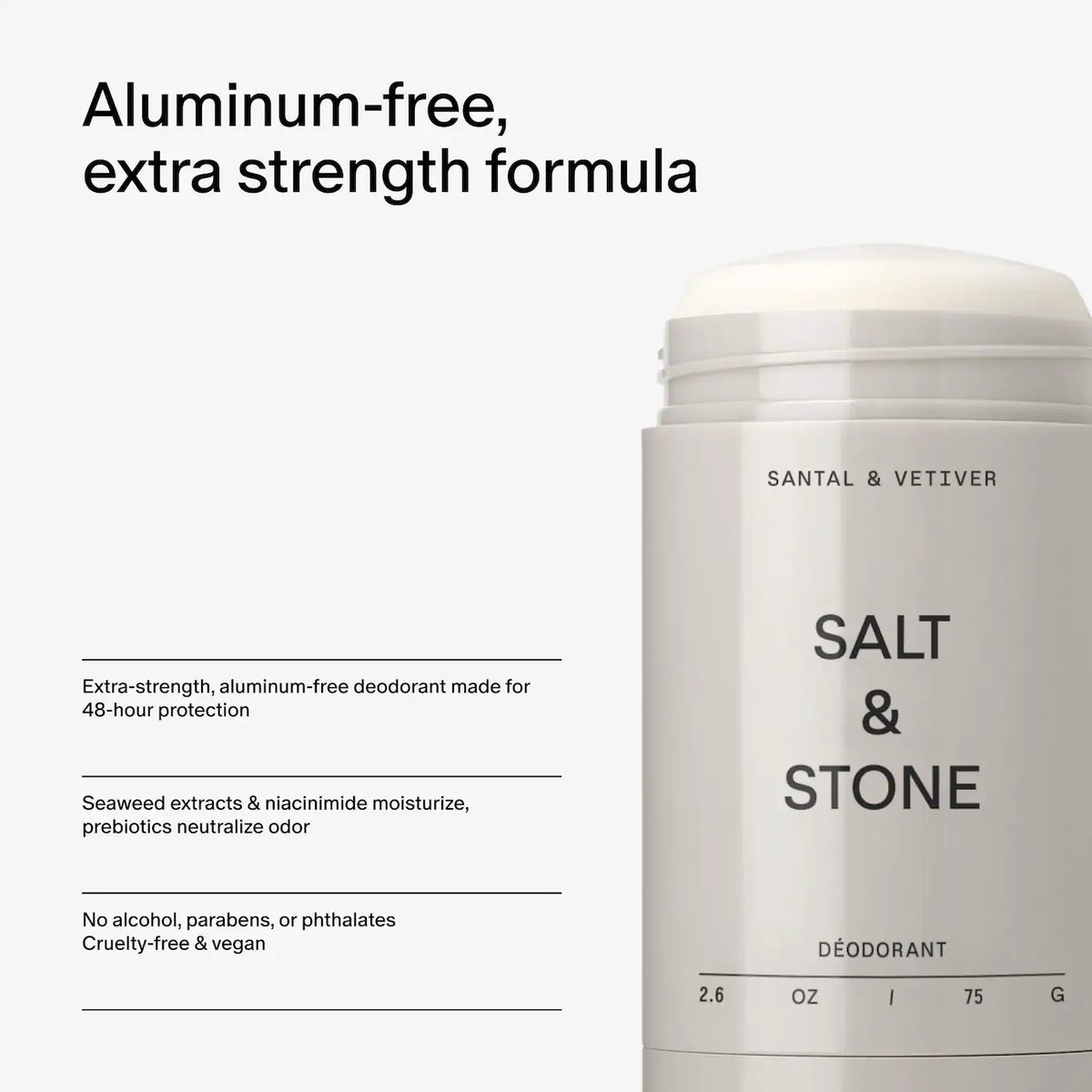 Santal &amp; Vetiver Extra-Strength Aluminum-Free Deodorant