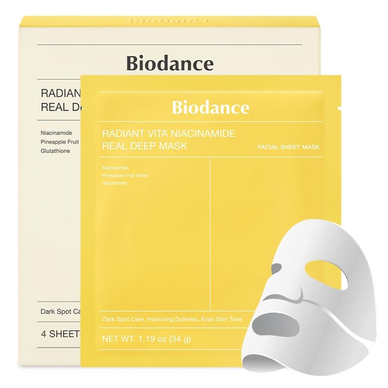 BIODANCE Radiant Vita Niacinamide Real Deep Mask Set of 4